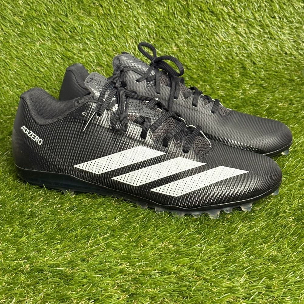 Adidas Adizero 12.0 Mens Size 14 Black Silver Low Top Football Cleats GY6513